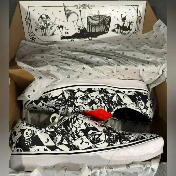 Vans x Nightmare Before Christmas Authentic CumfyCush Men's 12 NEW - Picture 12 of 12